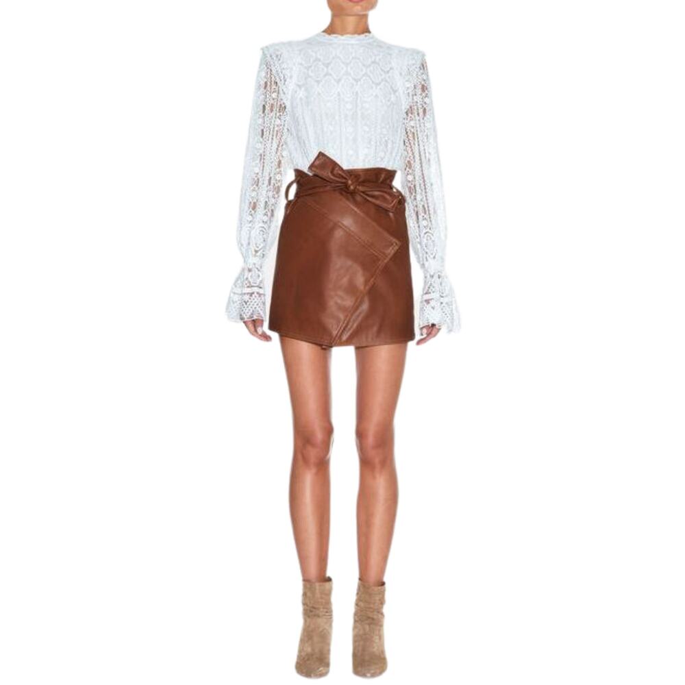 ASO Kristen Cavallari - REVOLVE Brown Mini Skirt